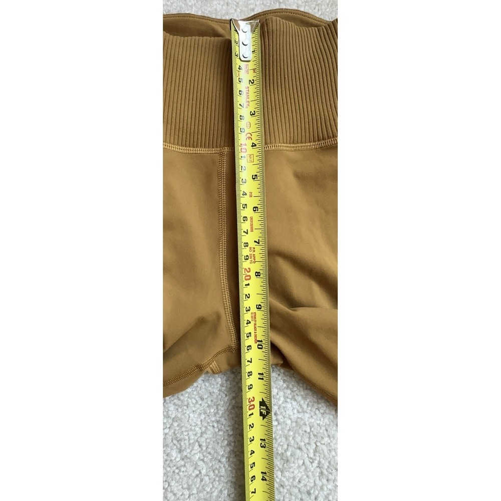 Vuori Ultra High Rise Rib Studio Stretch Leggings In Dark Golden Size XS - Picture 6 of 7